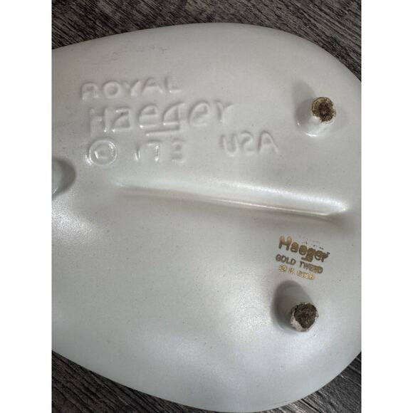 Royal Haeger Ashtray (Lot 2) Teardrop Gold Tweed 179 & 165 Atomic Retro MCM - Picture 7 of 16